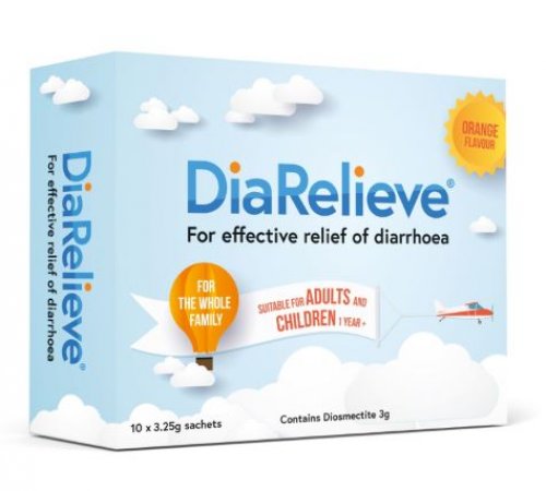 Diarelieve diarahoea sachets - Suitable for 1 years and above.