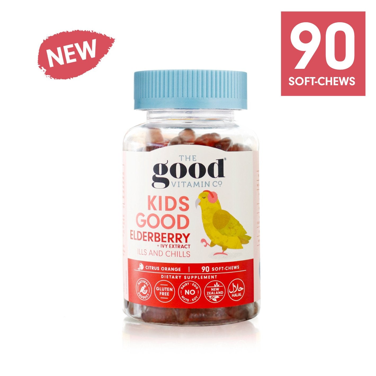 The Good Vitamin Co. Kids Good Elderberry + Ivy Extract 90 Soft Chews