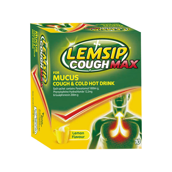 Lemsip Max Mucus Cough Hot Drink 10 Sachets