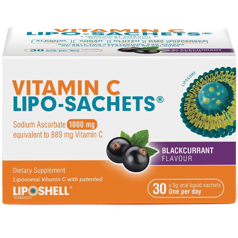 Lipo-Sachets, Vitamin C Blackcurrant 1000mg, 30 sachets