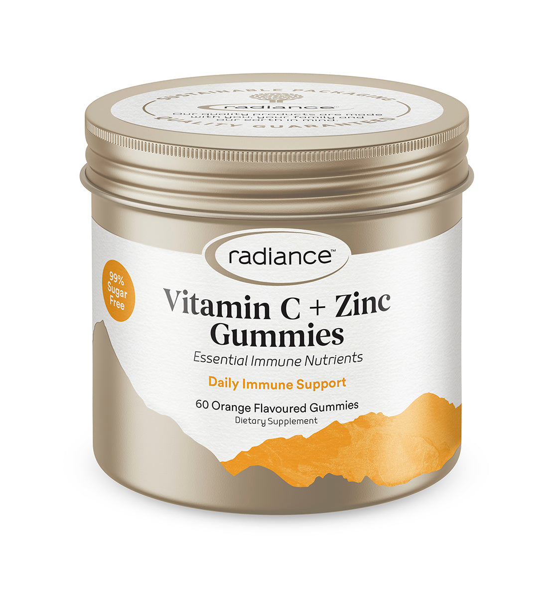 Radiance Sugar Free Vitamin C & Zinc Gummies For Adults