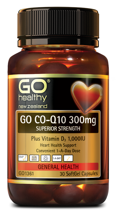 GO Coq10 300mg + Vitamin D3 30 Caps
