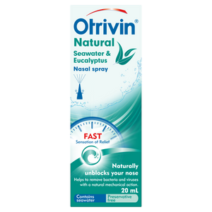 Otrivin Natural Nasal Spray Seawater & Eucalyptus 20ml